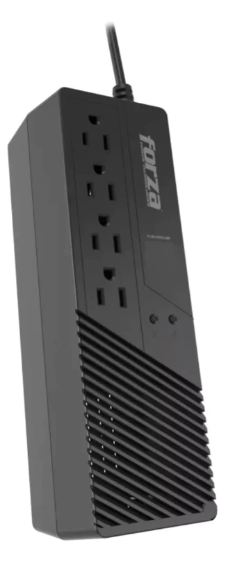 Regulador De Voltaje Forza Fvr-1011 1000va 500w 4 Tomas 120v Color Negro