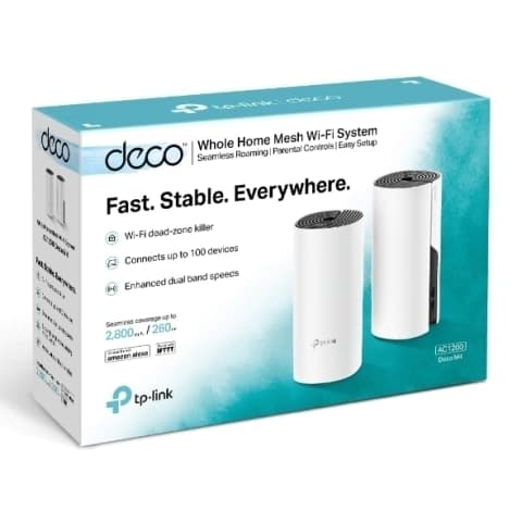 Sistema WiFi Mesh AC1200 Dual Band TP-Link Deco M4 (2-Pack) (L)