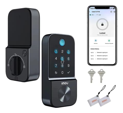 Cerradura Inteligente Imou Asl Cubo1 K D Chapa Digital Huellas Wifi Cubo 1 Color Negro