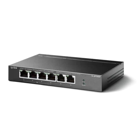 Switch PoE Fast Ethernet 6 Puertos 10/100 TP-Link TL-SF1006P (T)