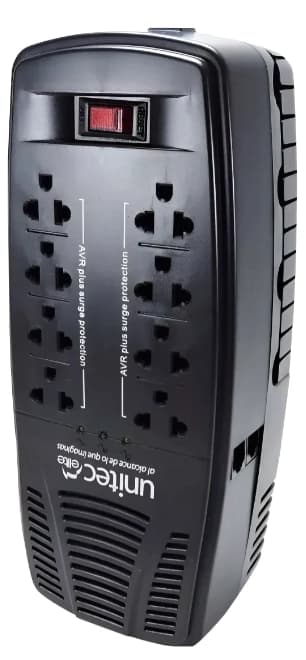 REGULADOR UNITEC DE VOLTAJE 2000VA REALES 8 TOMAS