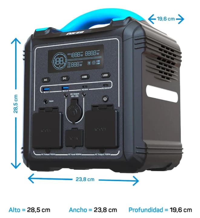 Planta Eléctrica Portátil Forza Fpp-t700, Baterías Lmfp 700w