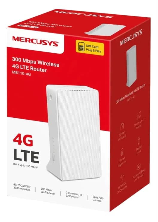 MB110-4G - Router Inalámbrico 4G LTE de 300 Mbps - Mercusys