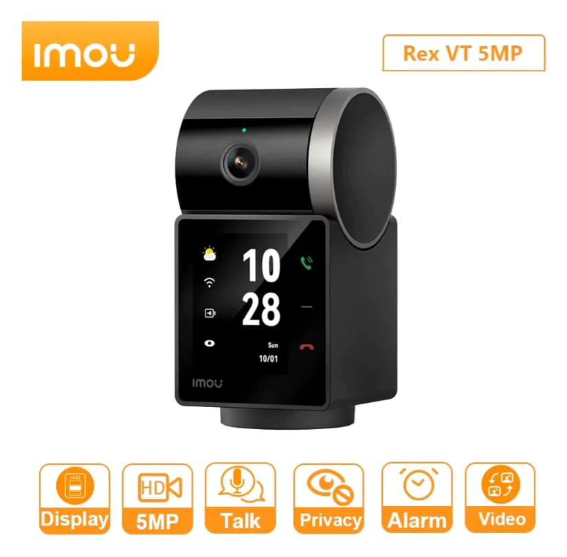 IMOU Rex VT 5MP cámara Wi-Fi con pantalla y videollamada