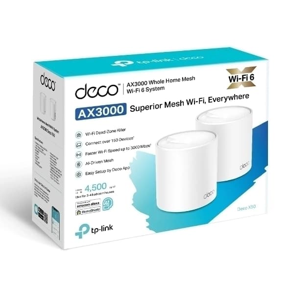 Sistema WiFi 6 Mesh AX3000 TP-LINK Deco X50 (2-Pack)