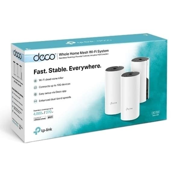 Sistema WiFi Mesh AC1200 Dual Band TP-LINK Deco M4 (3-Pack)