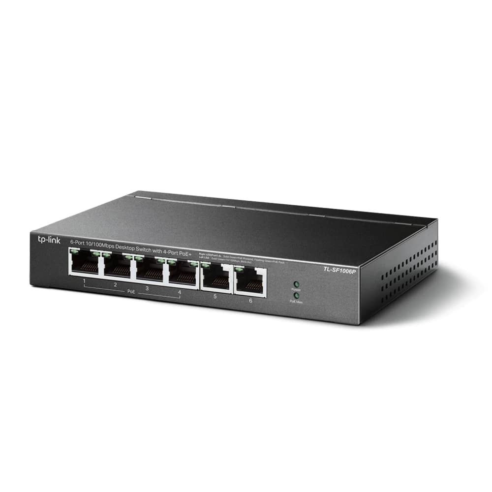 Switch PoE Fast Ethernet 6 Puertos 10/100 TP-LINK TL-SF1006P