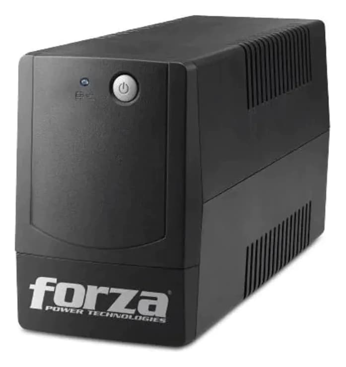 Ups Interactiva FORZA Bt-601, 600va/360w, 8 Tomas, Regulador Color Negro